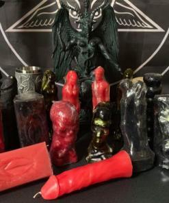 black magic figure candles