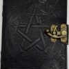 Black Pentagram leather book of shadows w/ latch
