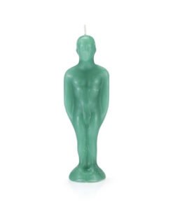 This Male Figure Candle is used for sympathetic magic for prosperity, wealth, money drawing and for Venus-Energy spells. Measures 7" tall.