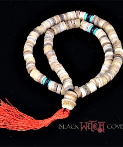 Human Skull Bone Mala w/ Turquoise