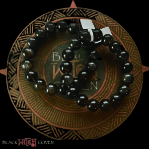 12mm Obsidian, Smoky bracelet