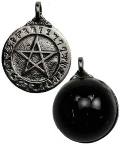 Hexenspiegel Pentagram Scrying Necklace