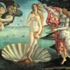 Aphrodite rising from the sea on a giant clam as her birth.