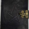 5" x 7" Black Pentagram leather w/ latch