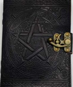 5" x 7" Black Pentagram leather w/ latch