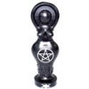 Black Goddess Candle with Pentagram and Triple Moon