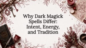Decorative dark magick title card illustration