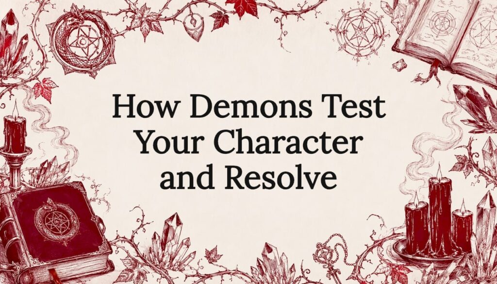 Decorative occult title card frame illustration
