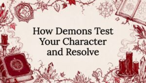 Decorative occult title card frame illustration