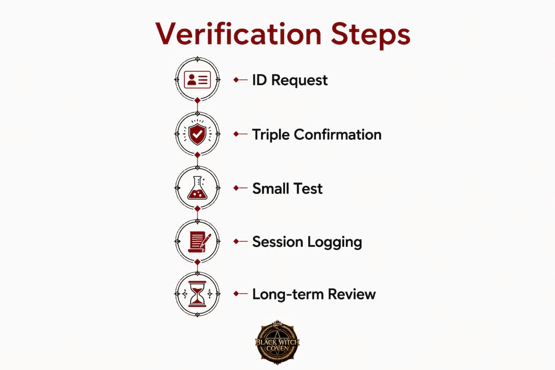 Infographic illustrating spiritual discernment verification steps
