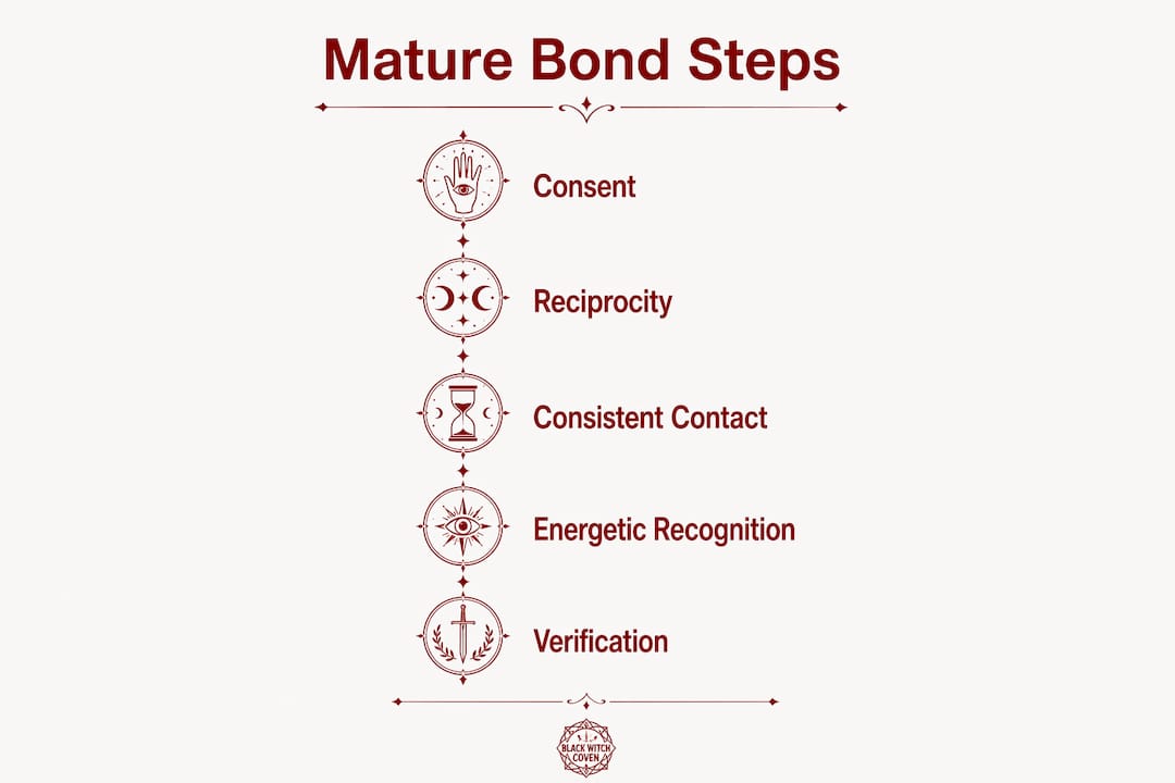 Infographic outlining steps for mature demon relationship