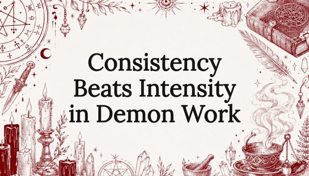 Decorative occult title card illustration