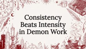 Decorative occult title card illustration