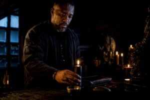 Practitioner preparing a Lucifer pact altar